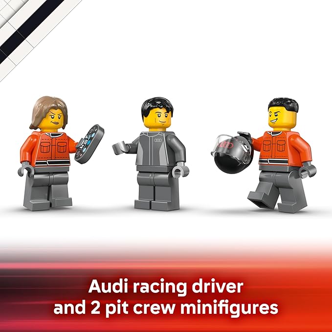 LEGO City F1 Display Truck with Audi F1 Race Car - Building Toy for Boys &amp Girls Ages 7+ - F1 Car Toy for Pretend Play - Gift for Birthdays - 60493