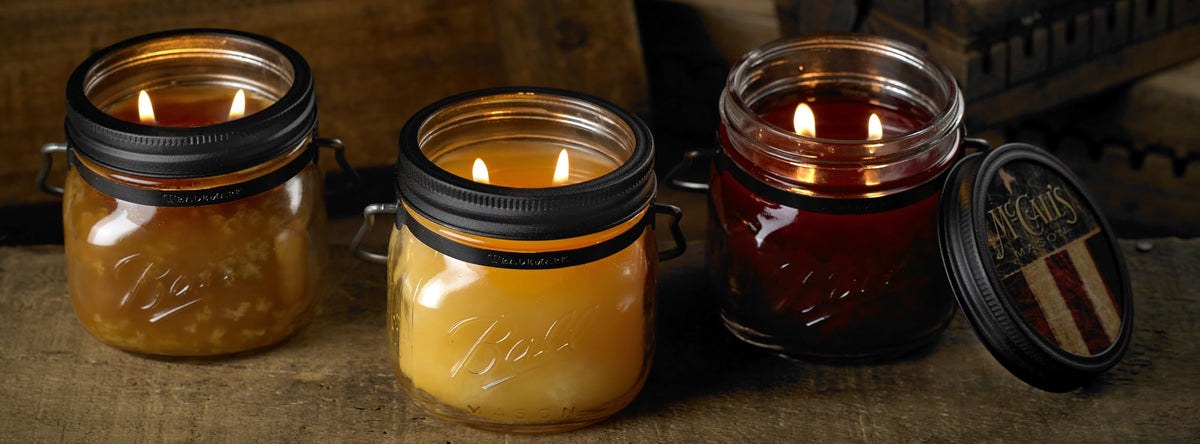 McCall’s Candles | Tropical Breeze | 16 oz Two-Wick Scented Candle | USA-Poured | Vintage Mason Jar with Carrying Handle | Exotic Citrus & Tropical Fruit Fragrance