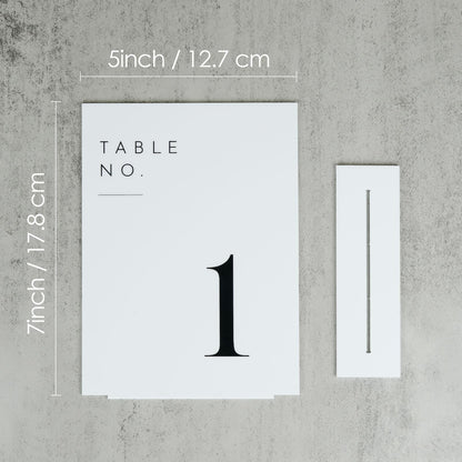 JINMURY White Wedding Table Numbers 1-20 with Stands, 5"x7" White Acrylic Table Numbers, Perfect for Wedding Reception, Party, Anniversary, Event