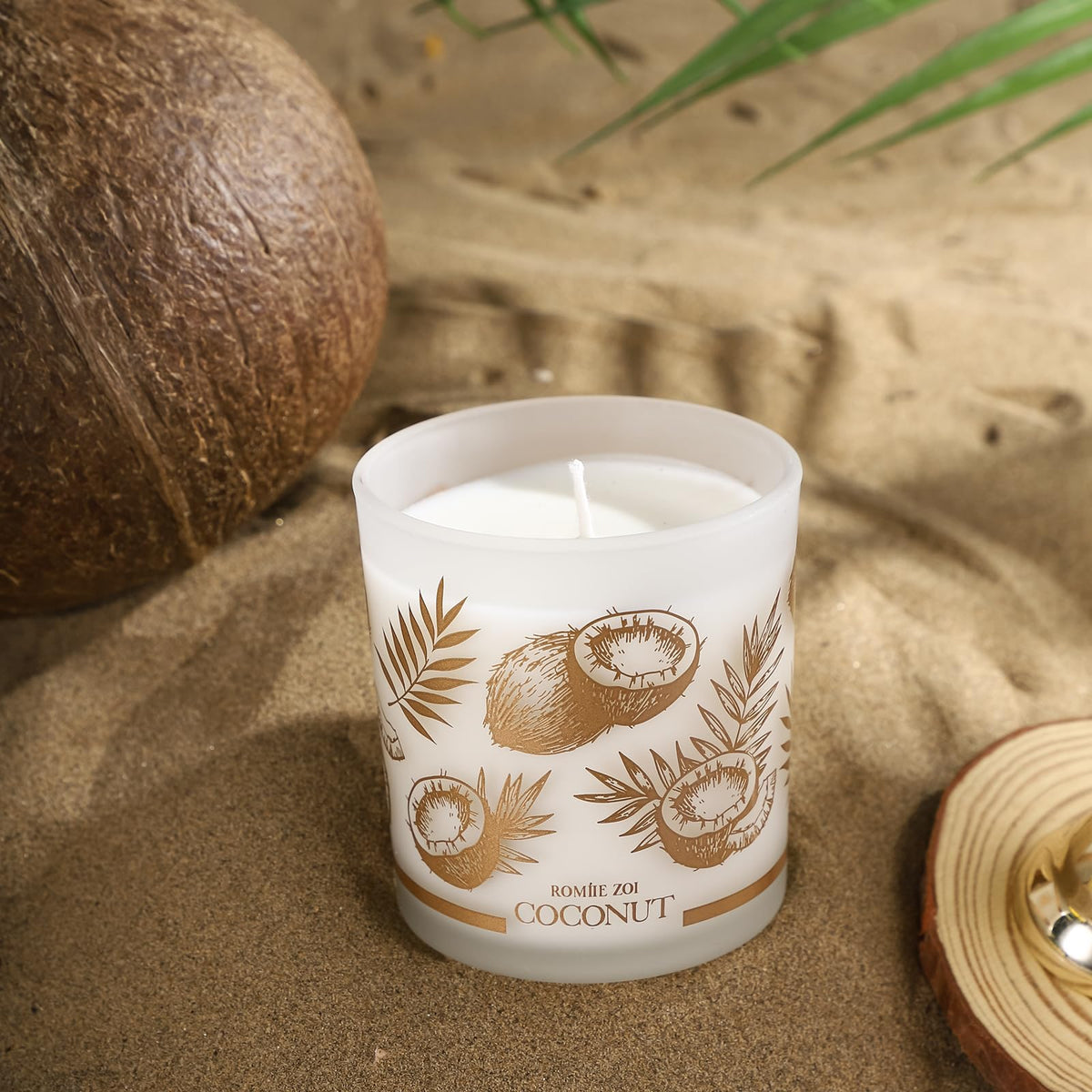 ROMIIE ZOI Scented Candle - Coconut - 6oz Aromatherapy Soy Wax Jar Candle for Home, Gifts for Women - 170g