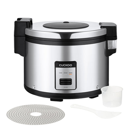 CUCKOO Commercial Rice Cooker & Warmer, Extra Large Rice Cooker 30-Cup Uncooked / 60-Cup Cooked, Professional Industrial Grain Cooker with Large Capacity, Easy One-Touch Operation, Silver (CR-3055)