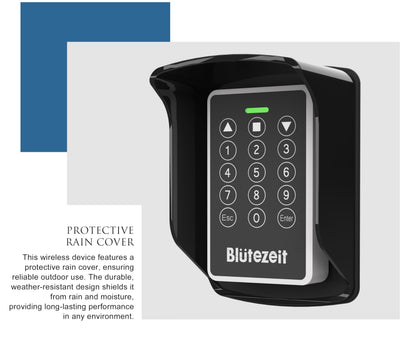 Blütezeit 6300lb 220V (~240V) Sliding Gate Opener with MWK30 Wireless Keypad – 2.05HP Heavy Duty Rack-Drive Motor with Remote Controls & IR Sensor for Driveway Gates up to 40ft