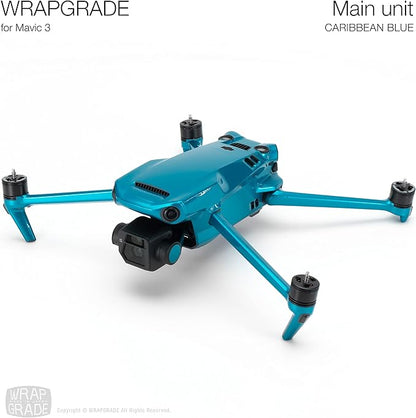 WRAPGRADE Full Skin Stickers for DJI Mavic 3 / Mavic 3 Classic (Caribbean Blue)