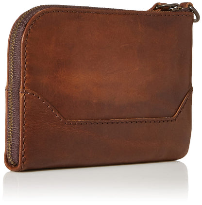 FRYE Women's Melissa Leather Wristlet, Stylist Purse Design with Wallet & Zip Closure, Dark Brown, One Size