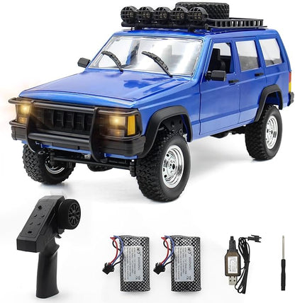 Fistone 1:12 Scale Remote Control Car RC Rock Crawler 2.4Ghz 4WD Off-Road Remote Control Truck with LED Light All Terrains Climbing Vehicle Waterproof Outdoor RC Car Kids Age 8-12 Adults Gifts