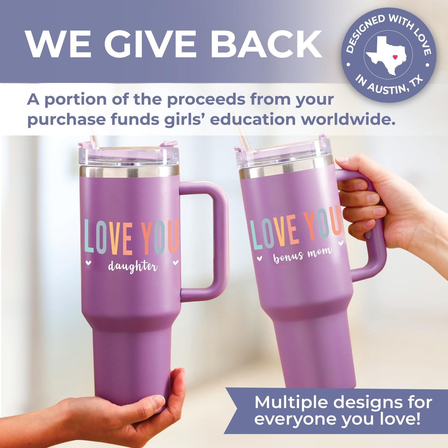 DISCONTINUED Daughter Tumbler 40oz, Daughter Thoughtful Presents From Mom and Dad, Unique and Sentimental Appreciation Gifts, Ideal Present Picks for Birthday, Mother's Day, Christmas, Gift Ready