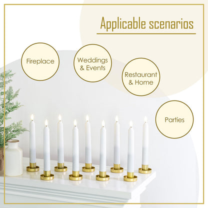 Smtyle Gold Taper Christmas Candle Holders for Candlestick Candles and Candlesticks Set of 9 Unique and Eye-catching Holders Modern Contemporary Decor