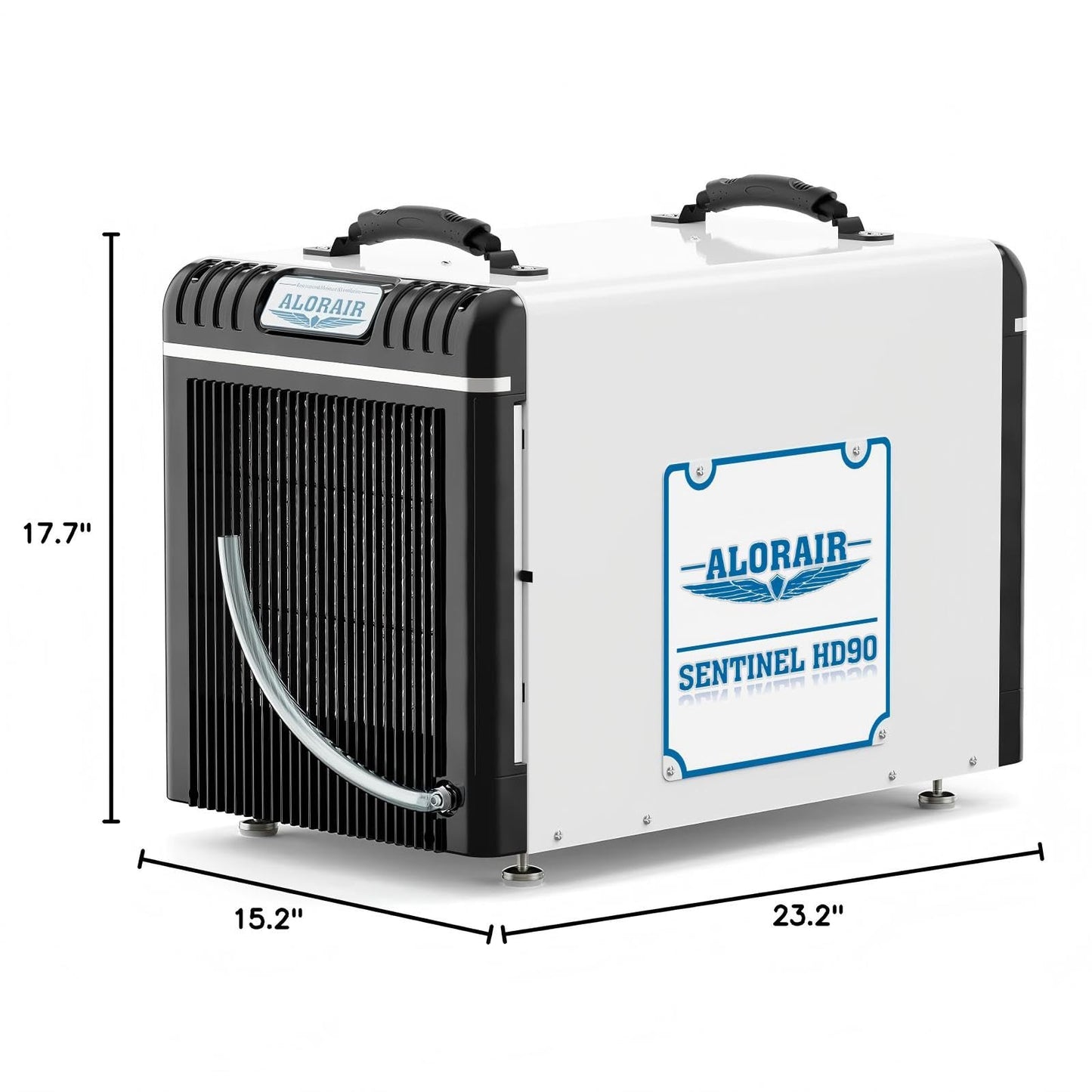 ALORAIR Basement/Crawl Space Dehumidifiers 198 Pint (Saturation), 90 PPD (AHAM), Auto Defrosting System, Commercial Dehumidifier