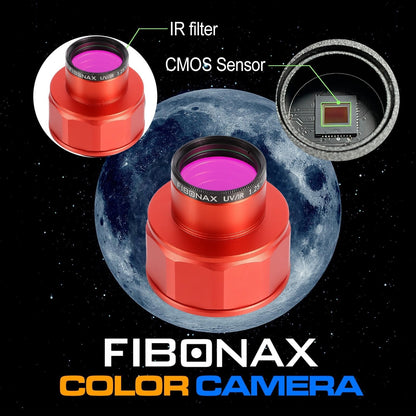 FIBONAX Telescope Camera 4K, 8MP USB Astronomy Camera, 1.25 Inch Electronic Eyepiece with Removable IR Cut Filter, ASCOM Driver Support, UVC Plug and Play for Lunar Planetary Imaging