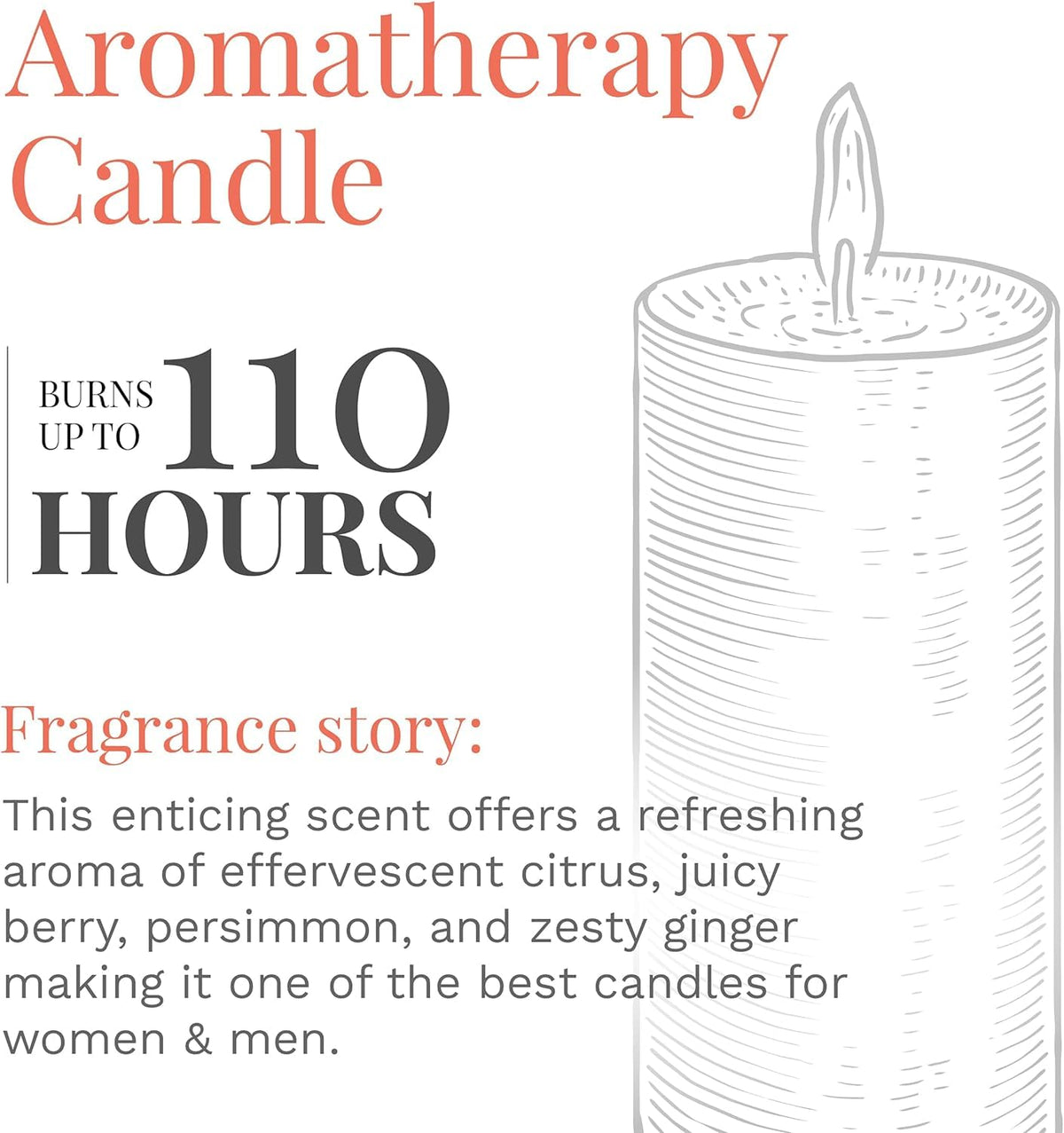 CANDLE-LITE Scented Ocean Blue Mist Fragrance, One 18 oz. Single-Wick Aromatherapy Candle with 110 Hours of Burn Time, Light Color