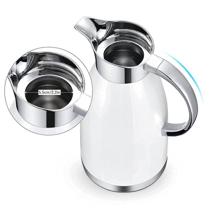 Haosens Thermal Coffee Carafe (64 Oz), 18/8 Stainless Steel Insulated Coffee Carafe - Elegant design, Double Walled Vacuum Flask for Tea, Water and Coffee