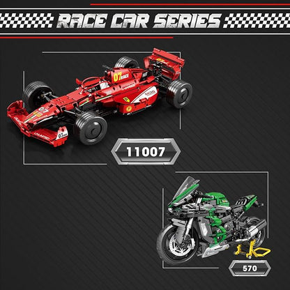 Reobrix F1 Cars Building Sets for Adults Technical Formula 1 Model Car Kits Cool 1:8 Scale Race Car Model Display for Home or Office Decor Collectible Gifts for F1 Fans (928 PCSStatic Version)