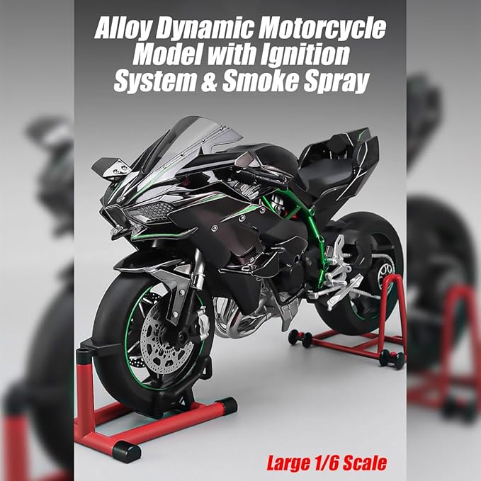 RC Motorcycle Model for Adult 1/7 Scale Remote Control Motorcycle V4 Top Edition with Ignition System &amp Smoke Spray for Biker