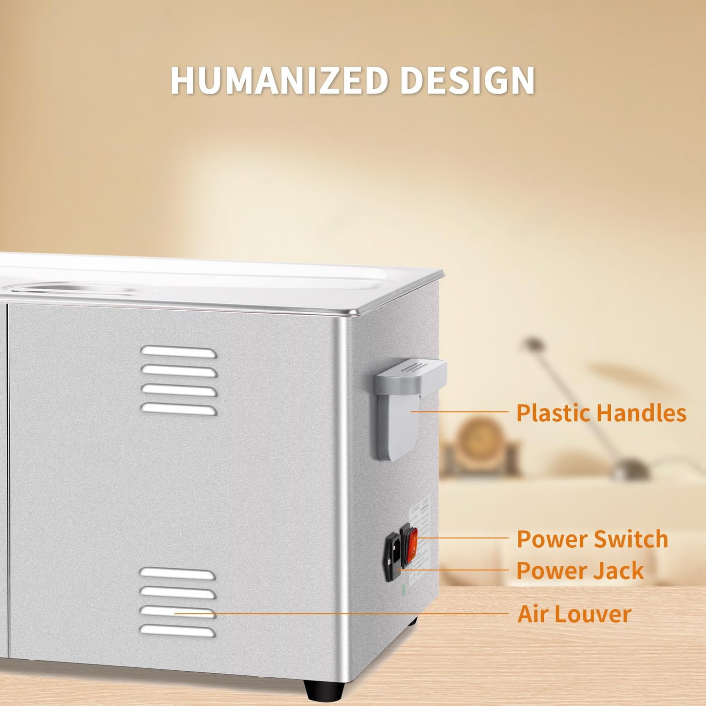 NOVMOS Ultrasonic Cleaner,30L 600W Touch Screen Control Ultrasonic Cleaning Machine with Timer&Heater,Sonic Cleaner for Gun,Carburetors,Parts,Chain Cleaning (Including Baskets)