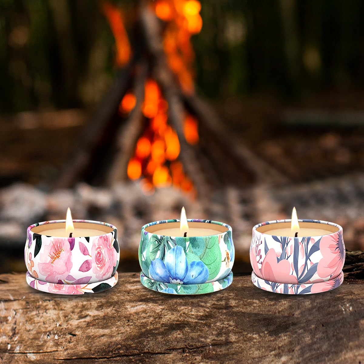 Scented Candles Gift Sets of 3, Stress Relief Candles for Home Scented, Natural Soy Wax Aromatherapy Candle, Burning Long Lasting Candles, Best Ideal for Gift, Baby Shower Prizes