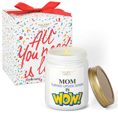 Scented Candle for Mom - Mother's Day Gifts - Perfect Home Décor Gift Elegant Gift for Mom - Birthday Gifts - 8.4oz Candle Jars - Pear & White Jasmine