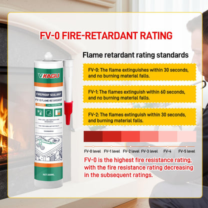 VGS201 High Temperature Sealant Caulk, White Color Fireplace Sealant Fireproof Caulk, 10.15 Fl Oz, 12 Pack Fast-Drying Formula, Suitable for Ovens, Stoves, and Chimneys