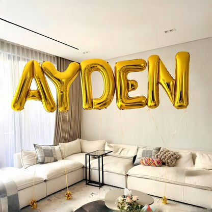Big Alphabet J Foil Letter Balloons 40 Inch Self Inflating Name Balloon Decor for Women's Birthday & Anniversary