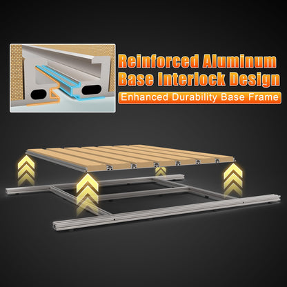 FoxAlien T-slot Hybrid Spoilboard Work Table for XE-Ultra Core CNC Machine, Aluminum Profile Base Frame Uipgrade Kit for Woodworking Cutting