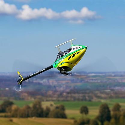 OMPHOBBY M2 V3 PRO RC Helicopter for Adults Support APP Tuning &amp Telemetry 6CH 3D Brushless Direct Drive Lightweight 320g OFS3 Flight Control 200-Class Mini Helicopter for Outdoor Yellow PNP