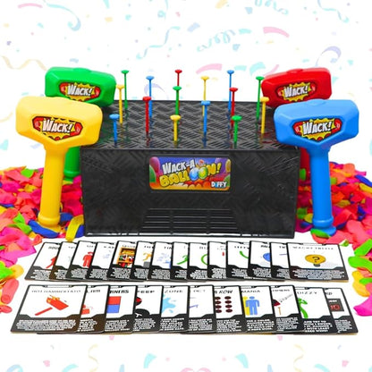 Wack A Balloon Party Edition Pop Game for Kids and Adults Interactive Balloon Popping Party Gift for Game Night Family Fun and Classrooms Ages 4+