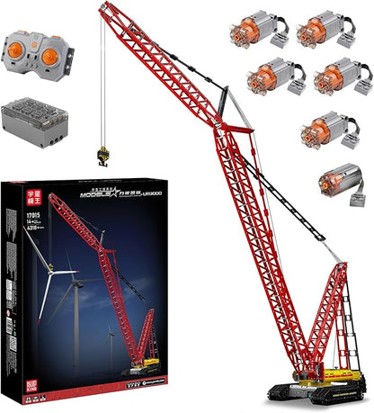 Mould King Crawler Crane LR13000 Building Block Kits Technical Construction Vehicles Cranes Model with Motor/APP Remote Control Gift for Age 14+/Adult Collections Enthusiasts (4318+ Pieces)