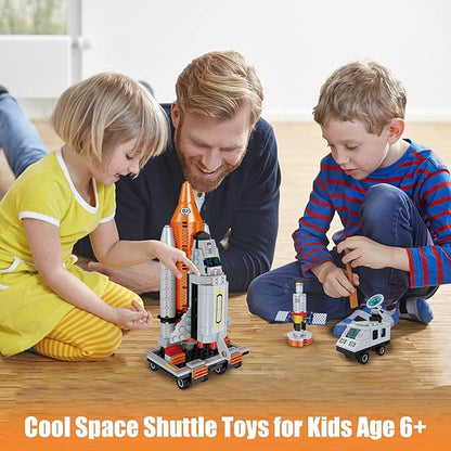 AESGOGO STEM Space Toys for 6 7 8 9 10 11 12 Year Old Boys Girls Space Shuttle Rocket Launch Center Building Sets Toy Kits Best Gifts for Kids Ages 8-14 （566 Pcs）.