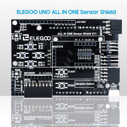 ELEGOO Upgraded UNO R3 Most Complete Starter Kit V2.0 with Tutorials Compatible with Arduino STEM Projects for Teens Adults Robotics & Engineering Kits Science | Coding | Programming Set