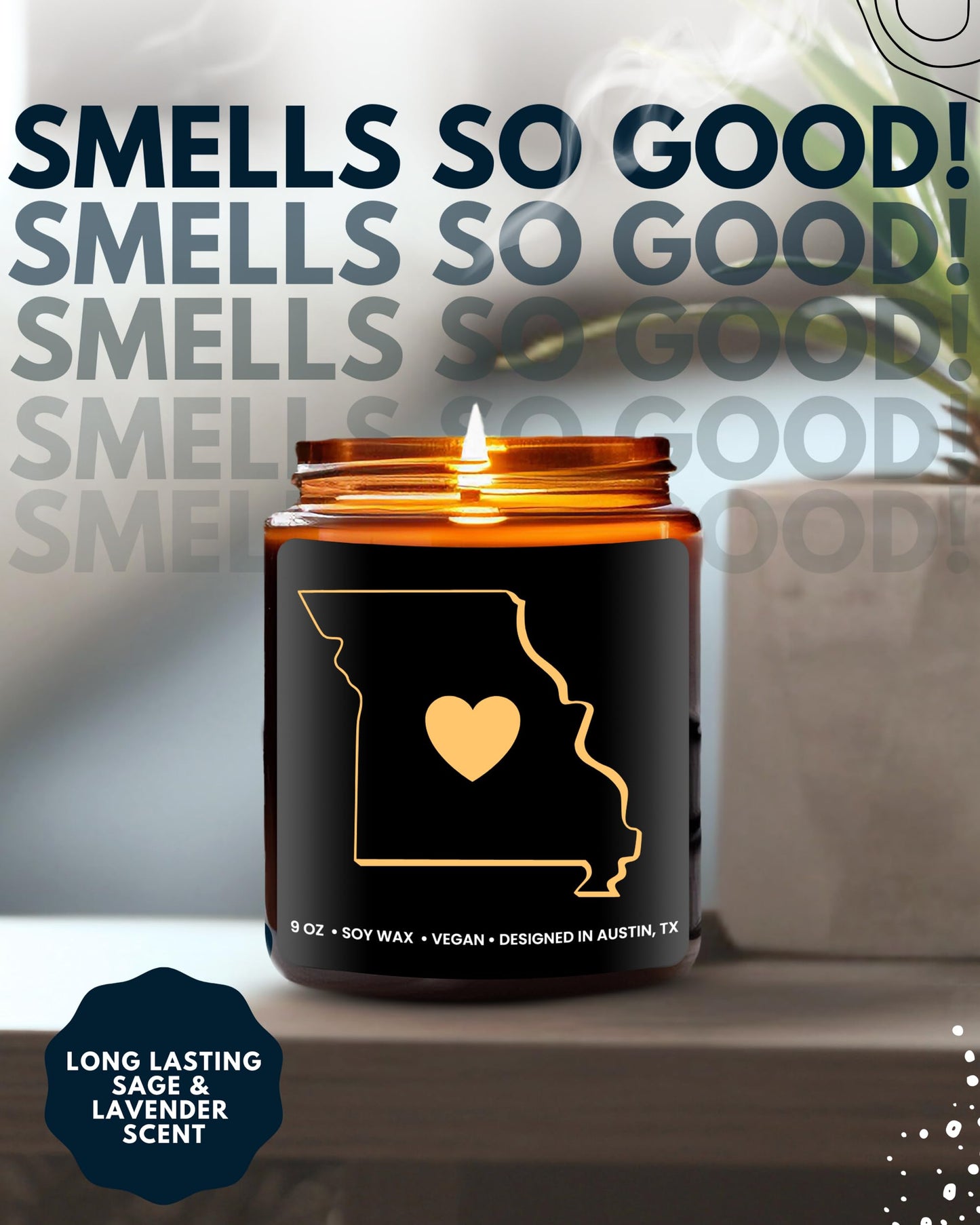 Missouri Candle, Thoughtful Missouri Themed Souvenirs & Gifts for Men and Women, Unique State Gifts, Best Sentimental Gift for Moving Away, Ideal for Birthday, Christmas, Graduation, Gift Ready
