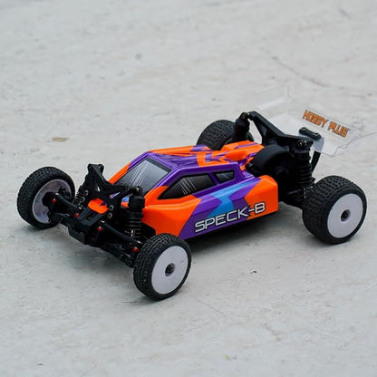 HOBBYPLUS Speck B 1/24 2WD Mini RC Car - RTR RC Buggy Fast Mini Racing Buggy Brushless Ready with Oil-Filled Shocks – Fun Indoor Remote Control Car Racing Vehicles for Adults (Razor Orange)