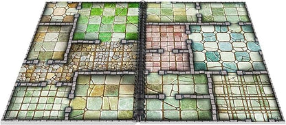 Loke Big Book of Battle Mats Cells &amp Shrines - Lay Flat Wipe Clean Fantasy RPG Maps with Tokens &amp 5E Content for Tabletop Adventures
