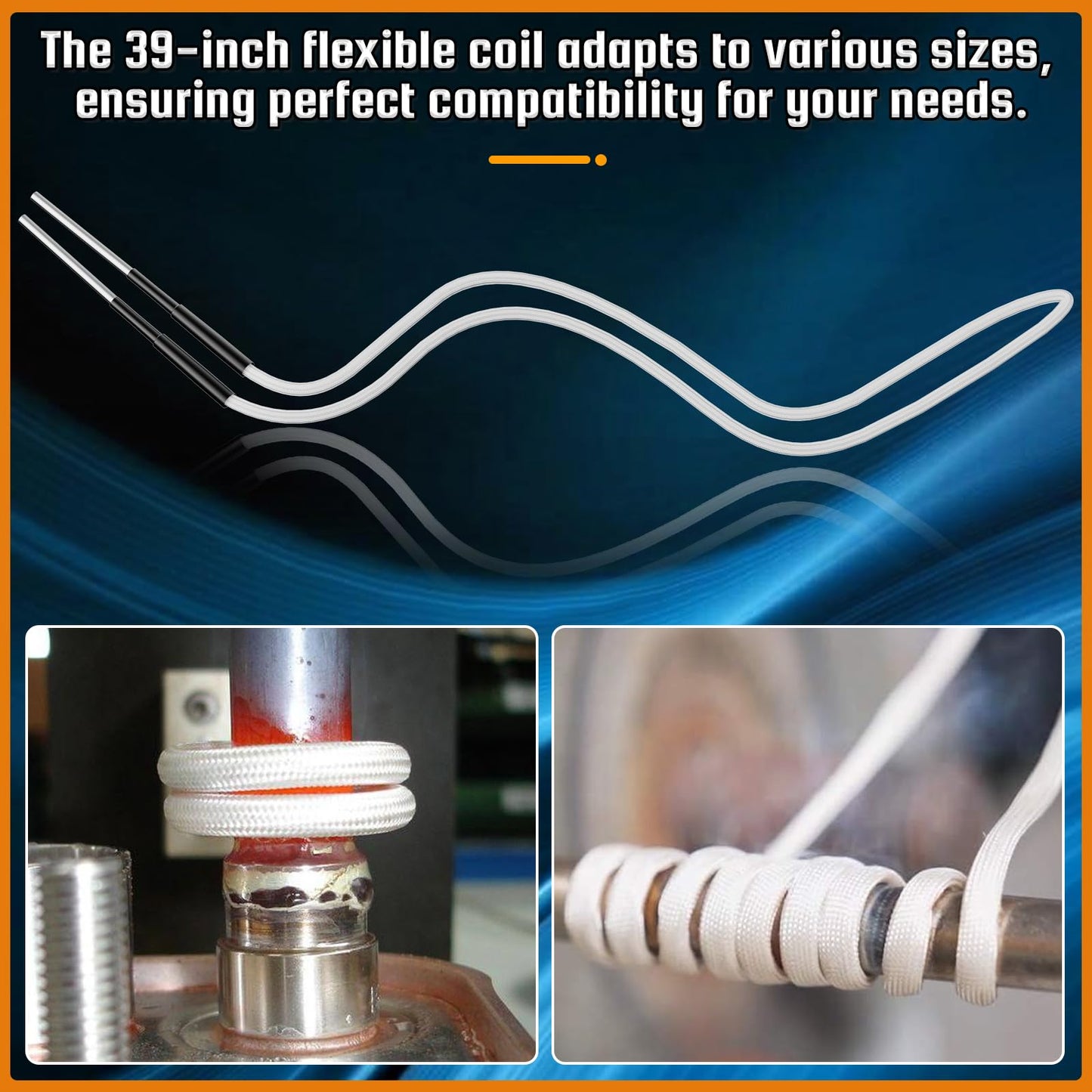 10Pcs Induction Heater Coil Kit, Screw Descaling Coils with 10 Different Sizes, Flexible and Durable, for Magnetic Induction Heaters, Removing Rusty Bolts and Nuts