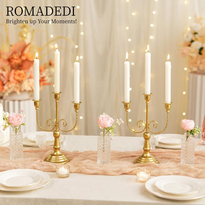 Romadedi Candelabra Black Candle Holders: 5 Arm Halloween Candlestick Holder 11.8" Gothic Home Decor for Party Table Centerpiece Mantel Christmas
