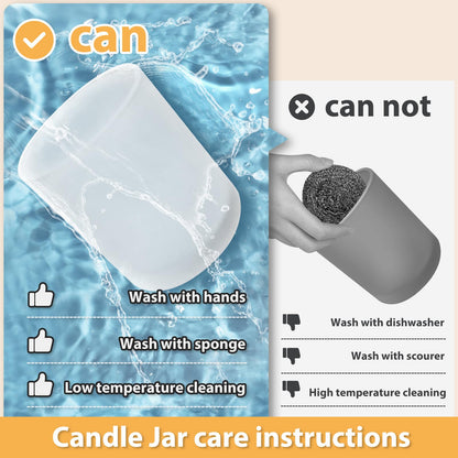 SHOWIN 10 OZ Thick Candle Jars for Making Candles 15 Pcs, Empty Jars with Wood Lids for Candle Making, Sample Container, Frosted White