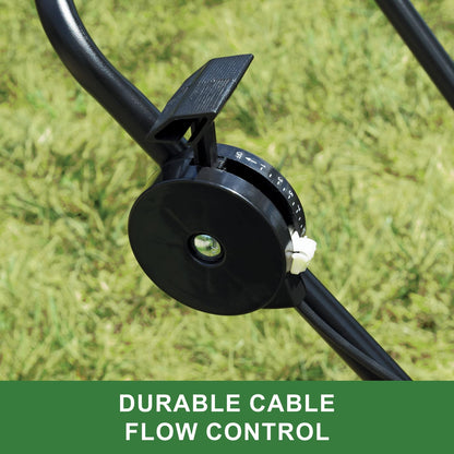 John Deere Push Broadcast Spreader for Seed, Fertilizer & Ice Melt, 60 lb Capacity Walk-Behind Lawn Spreader with Pneumatic Tires