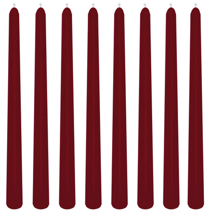 8 Pack 10 Inch Burgundy Smooth Taper Candle Set, 7/8 Inch Unscented Driples Candlesticks for Home Decoration, 6-7 Hours Burn