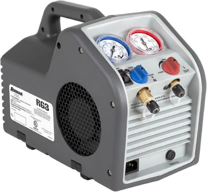 Robinair RG3 Portable Liquid and Vapor Refrigerant Recovery Machine - Compatible with Common CFC, HFC, HCFC Refrigerants Including R-410A; 115V, 60Hz