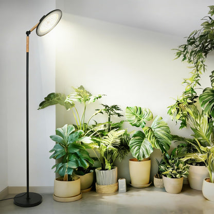 HMVPL 100W Grow Lights for Indoor Plants Full Spectrum, Plant Lights for Indoor Growing with 216 Light Beads, Timer, Remote Control, Dimmable Standing Growth Lamp for Large Many Plants(5 Level Height)