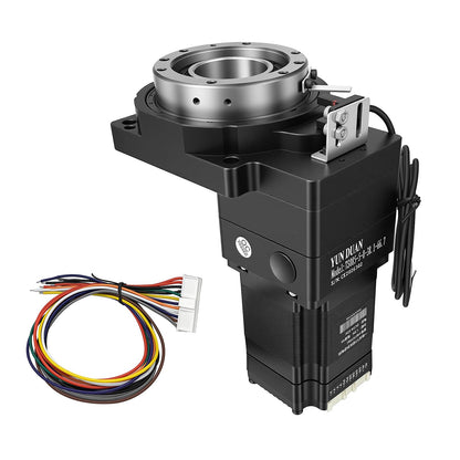 Hollow Rotary Actuator Ratio 10:1 with 3.2Nm NEMA 23 57mm Closed‑Loop All‑in‑One Stepper Motor Kit Integrated Driver High‑Resolution Encoder Hollow Rotary Platform 1 arcmin Accuracy for CNC,3D
