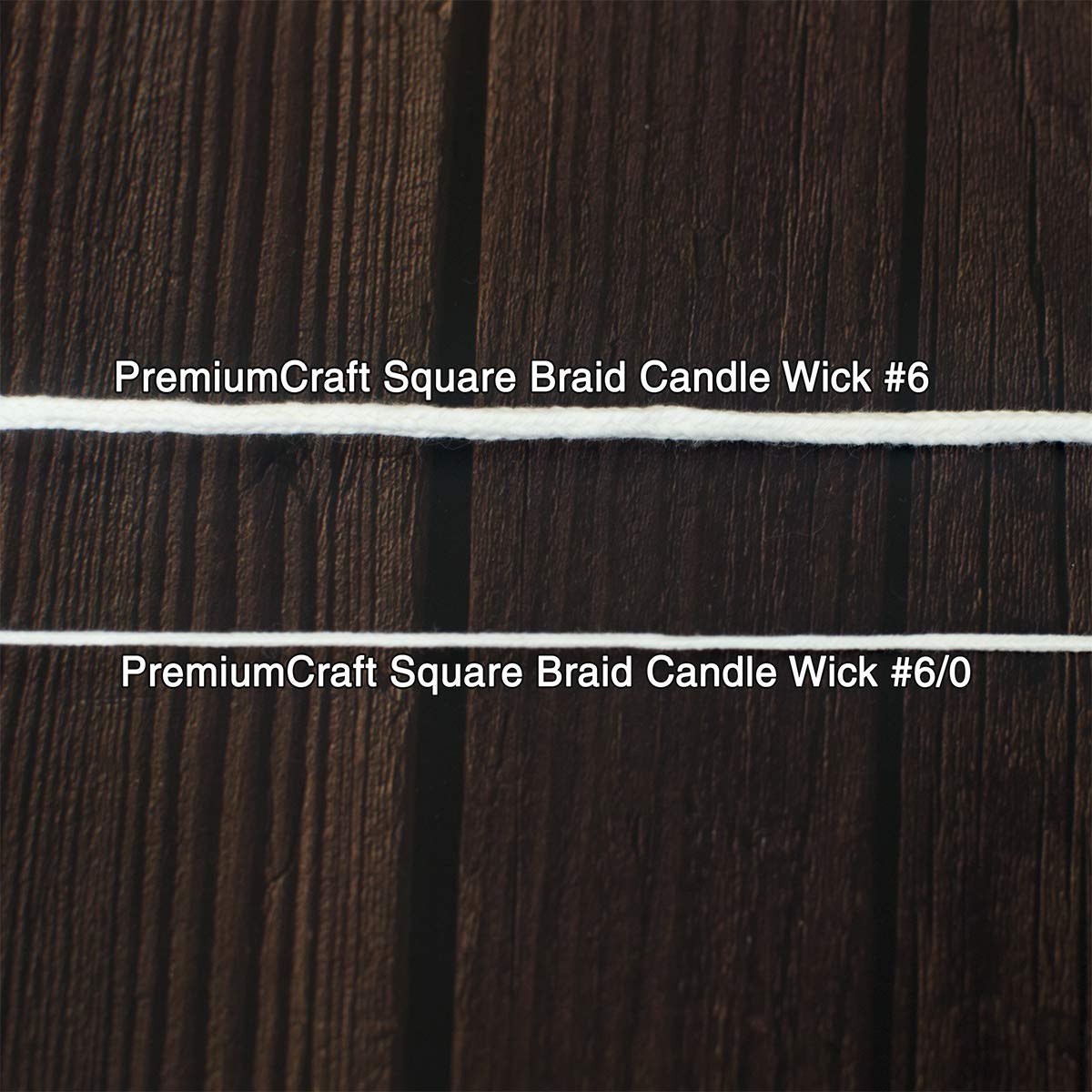 PremiumCraft Square Braid Cotton Candle Wick - #6/0