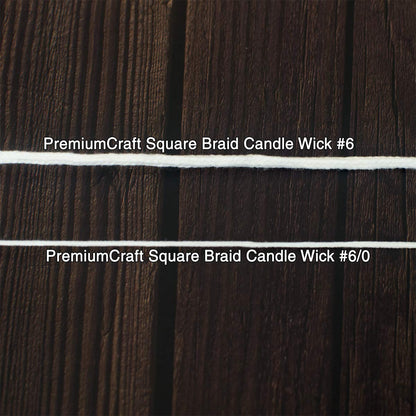 PremiumCraft Square Braid Cotton Candle Wick - #6/0