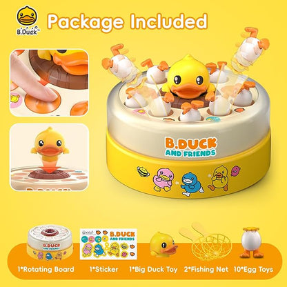 BDUCK+ Board Games for Toddlers Kids Toys Jumping Ducks Game for Kids 4-8 2 Players Family Board Game Interactive Educational Toy for Boys Girls Birthday Gifts for Age 3 &amp Up