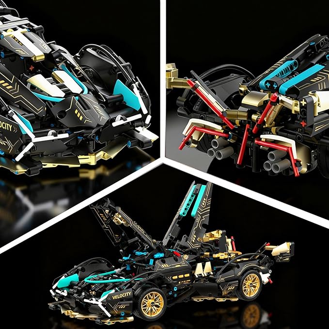 PIKARO Sports Race Car Building Set for Boys &amp Adults 1:14 MOC Toys Racing Model Car Kits Birthday Gifts for Kids Teen Age 8-14 12-16