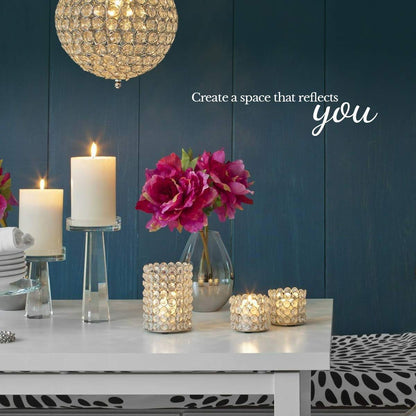Serene Spaces Living Set of 30 Deep Tea Lights, Classic Tea Lights in Clear Holders, 1.5" Diameter and 1" Tall