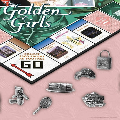 Monopoly: The Golden Girls Board Game | Buy Sell Trade Fan-Favorite Locations | Classic Monopoly Game Featuring Golden Girls TV Show Theme | Officially-Licensed Golden Girls Merchandise