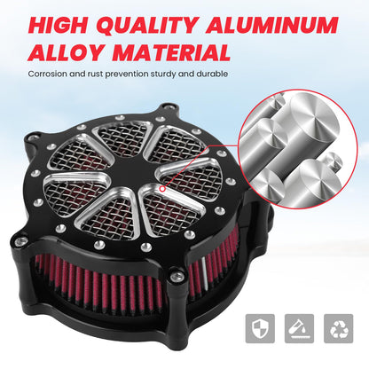 kekykm Twin Cam Air Filter Cleaner Intake Filter Saddlebag Guard Crash Bar Bracket for Harley Touring 2009-2016 Street Glide Road Glide Road King Electra Glide