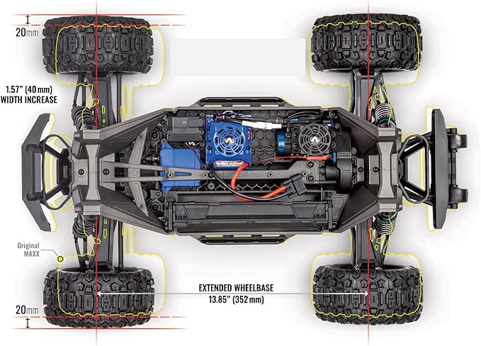 Traxxas Maxx Wide Green 1:10 RC Model Car Monster Truck 4WD RTR 2.4GHz