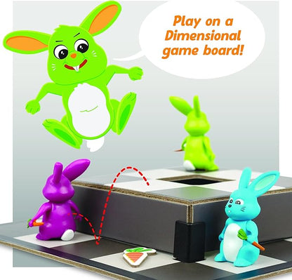 MindWare Stabbits: Strategic Bunny Battle Game – Beware of Backstabbing Rabbits with Lethal Carrots – Fun and Sneaky Board Game for 2-6 Players