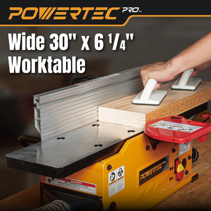 POWERTEC PRO 6-Inch Benchtop Jointer - 10-Amp, 2-Blade Wood Jointer for Woodworking with Adjustable Fence and Dust Port (BJ603)