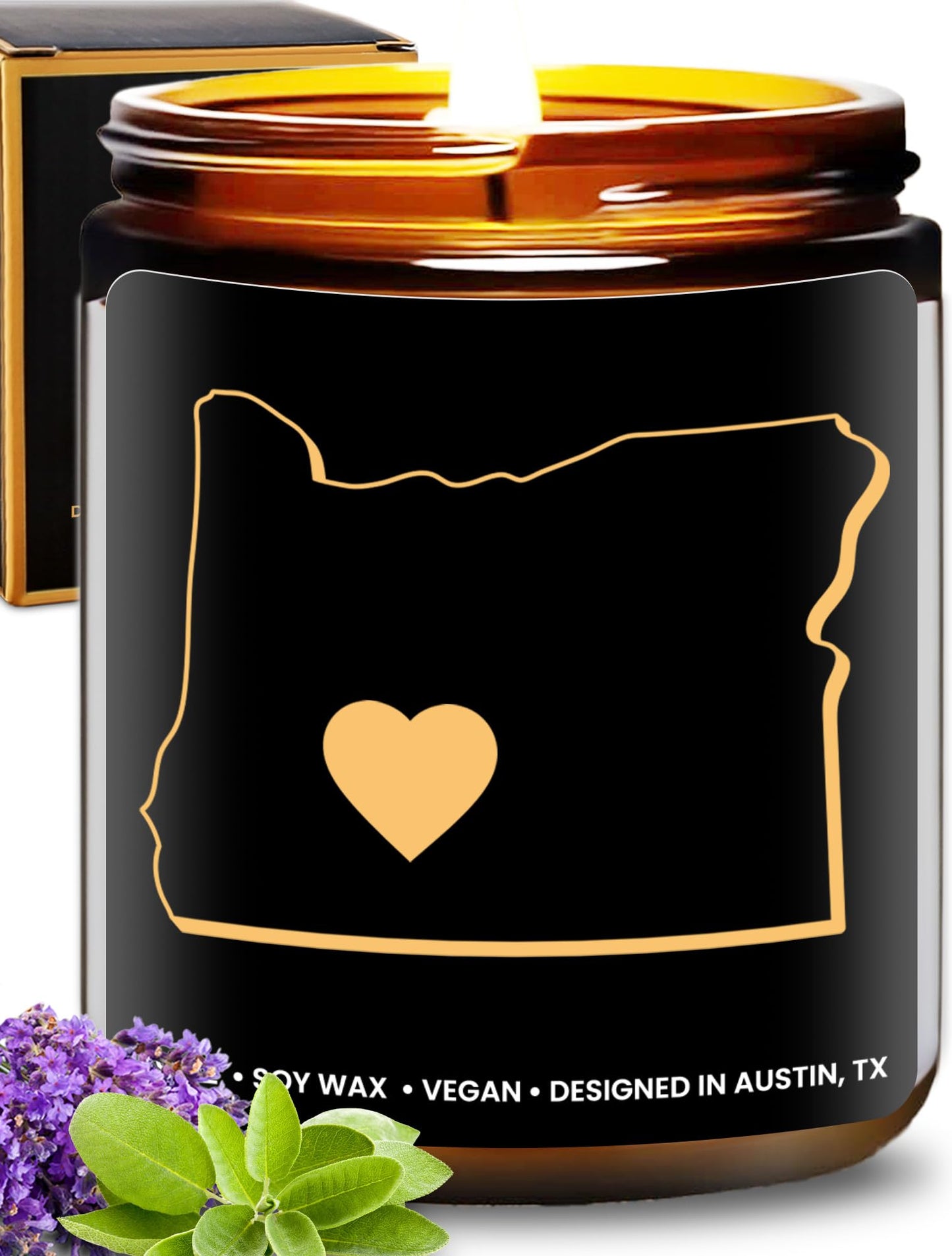 Oregon Candle, Unique Oregon Themed Gifts for Men and Women, Best State Souvenir Gifts for Moving Away, Thoughtful Home Sick Presents, Ideal for Birthday, Christmas, Graduation, Gift Ready